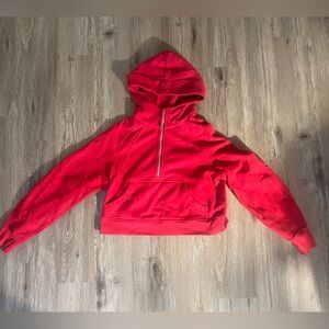 Lululemon Red Scuba Oversized Half-Zip Hoodie